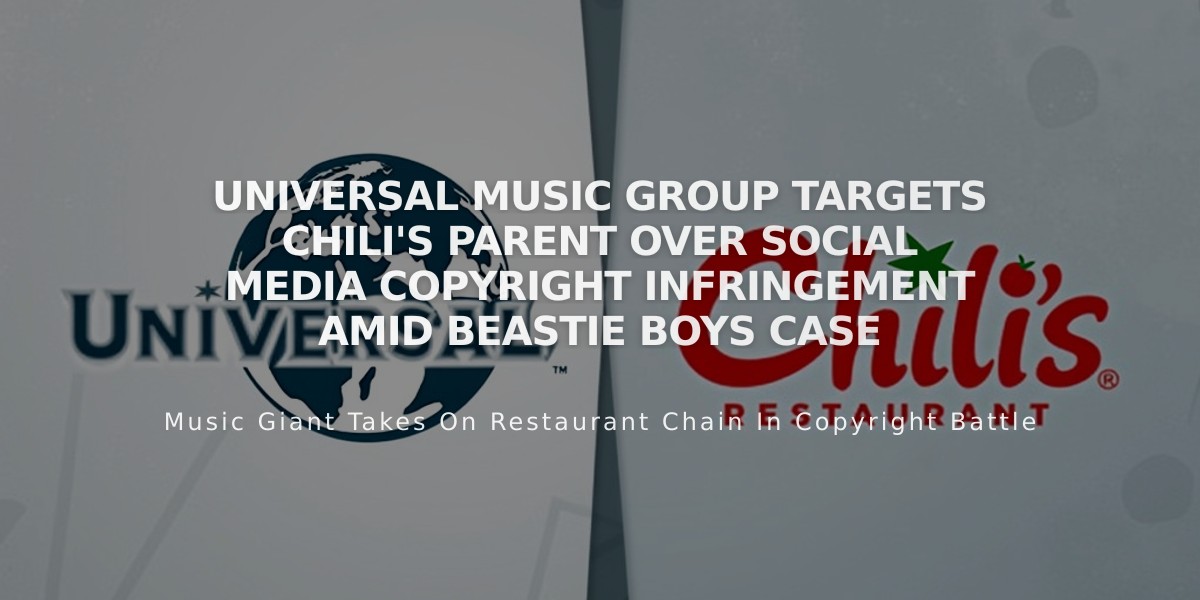 Universal Music Group Targets Chili's Parent Over Social Media Copyright Infringement Amid Beastie Boys Case