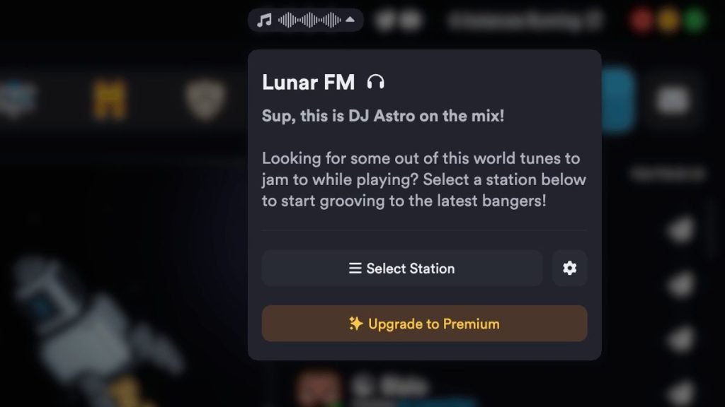 Minecraft music interface with Lunar FM