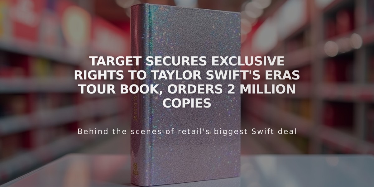 Target Secures Exclusive Rights to Taylor Swift's Eras Tour Book, Orders 2 Million Copies