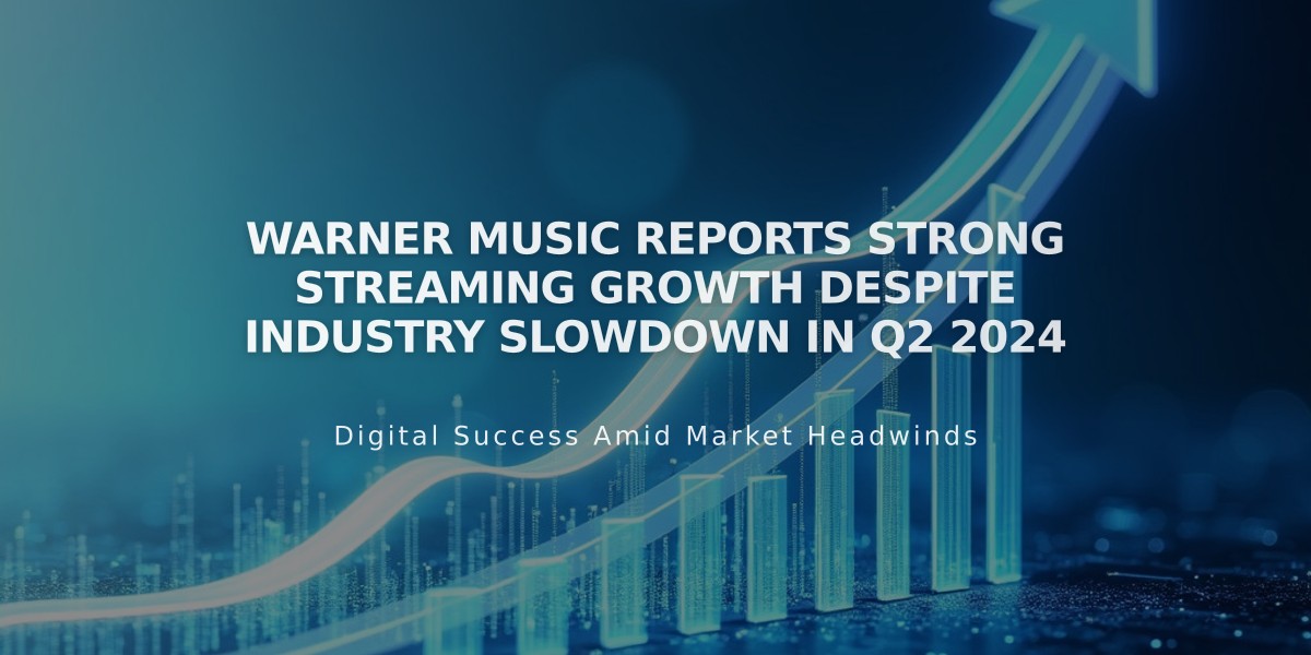 Warner Music Reports Strong Streaming Growth Despite Industry Slowdown in Q2 2024