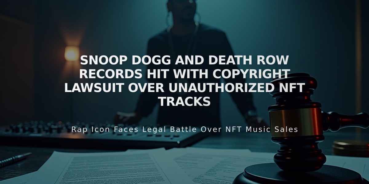 Snoop Dogg and Death Row Records Hit With Copyright Lawsuit Over Unauthorized NFT Tracks