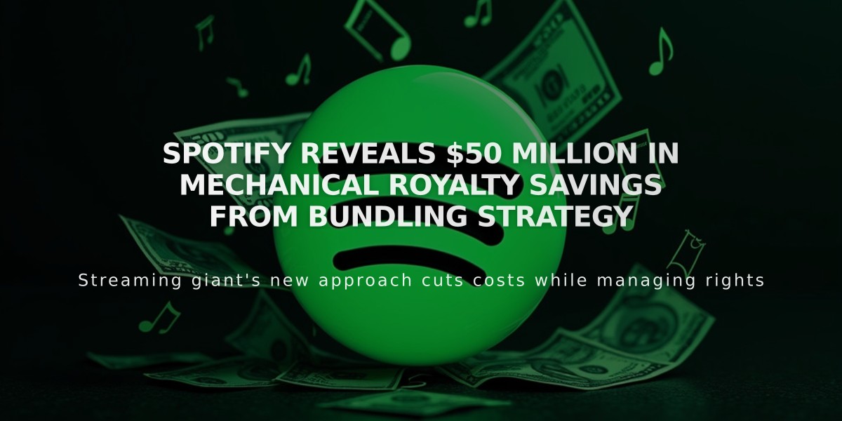 Spotify Reveals $50 Million in Mechanical Royalty Savings From Bundling Strategy