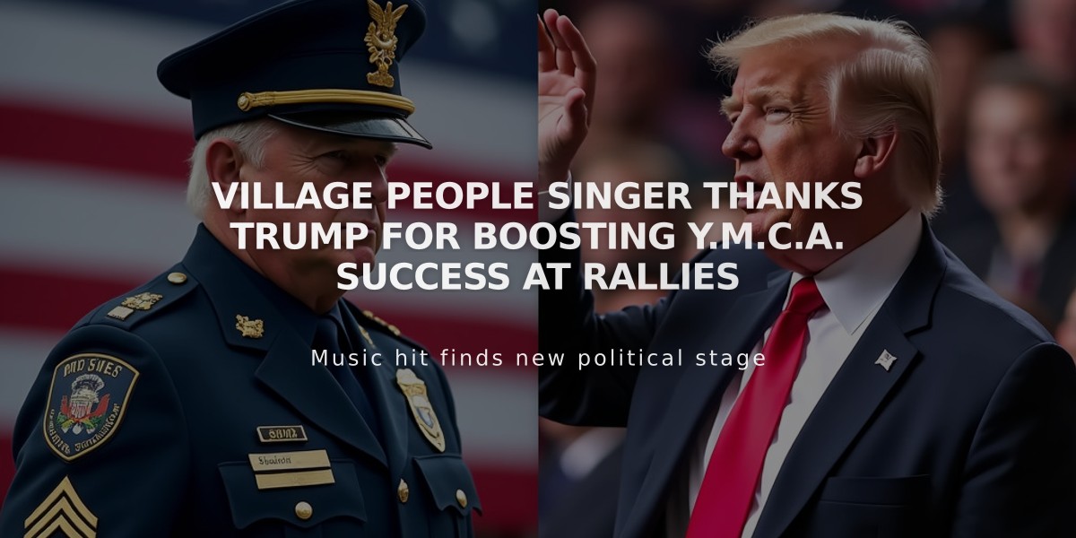 Village People Singer Thanks Trump for Boosting Y.M.C.A. Success at Rallies