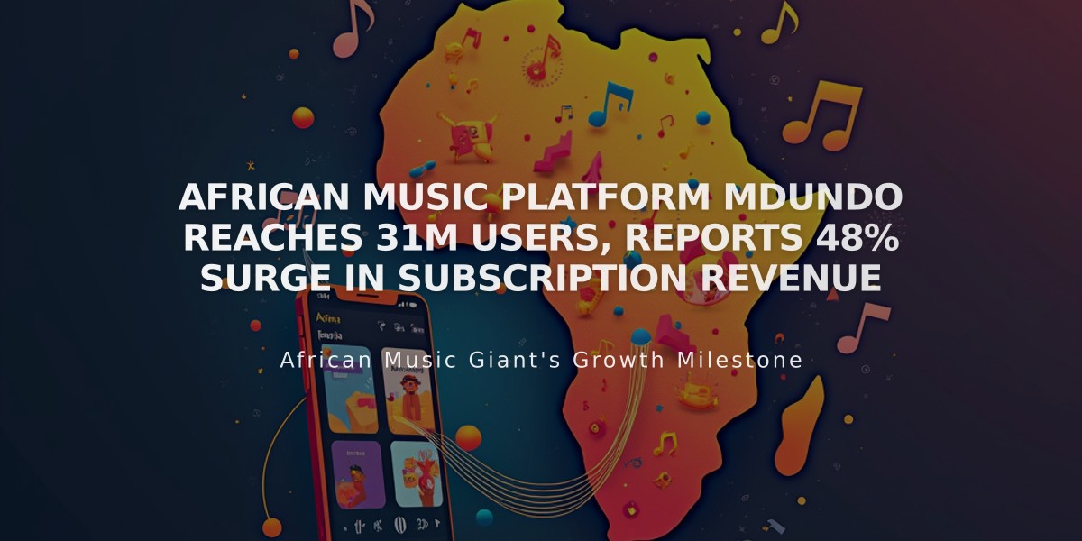 African Music Platform Mdundo Reaches 31M Users, Reports 48% Surge in Subscription Revenue