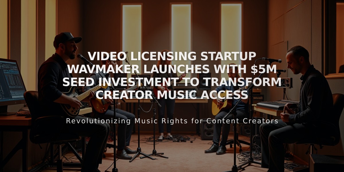 Video Licensing Startup WavMaker Launches with $5M Seed Investment to Transform Creator Music Access