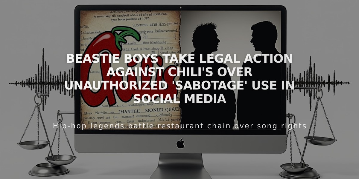 Beastie Boys Take Legal Action Against Chili's Over Unauthorized 'Sabotage' Use in Social Media