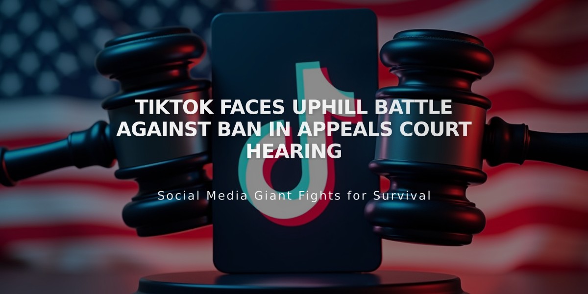 TikTok Faces Uphill Battle Against Ban in Appeals Court Hearing