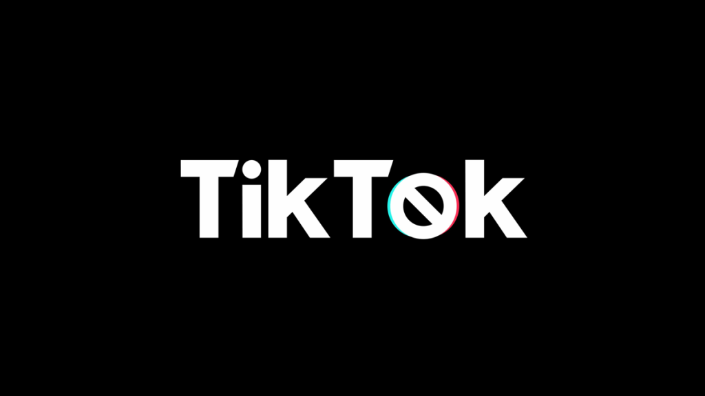 TikTok logo against dark background