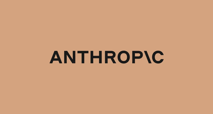 Anthropic logo on tan background