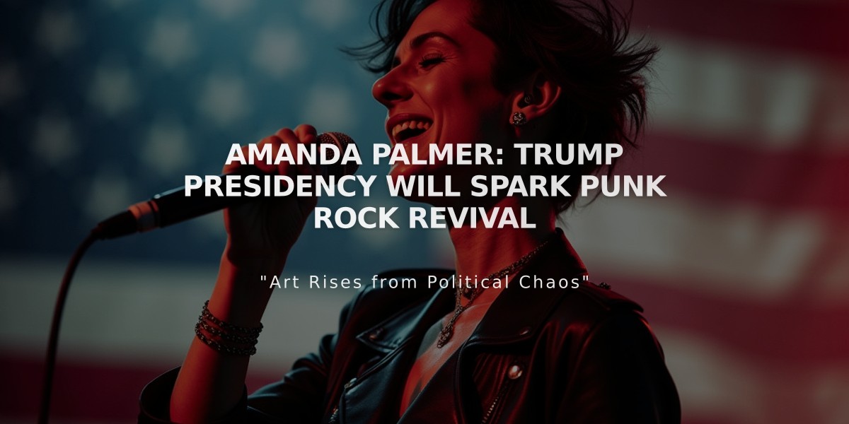 Amanda Palmer: Trump Presidency Will Spark Punk Rock Revival