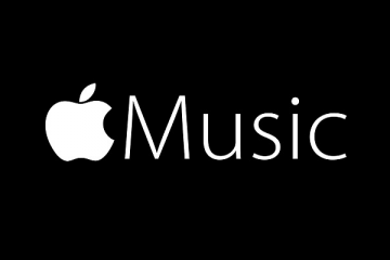 Apple Music logo in white