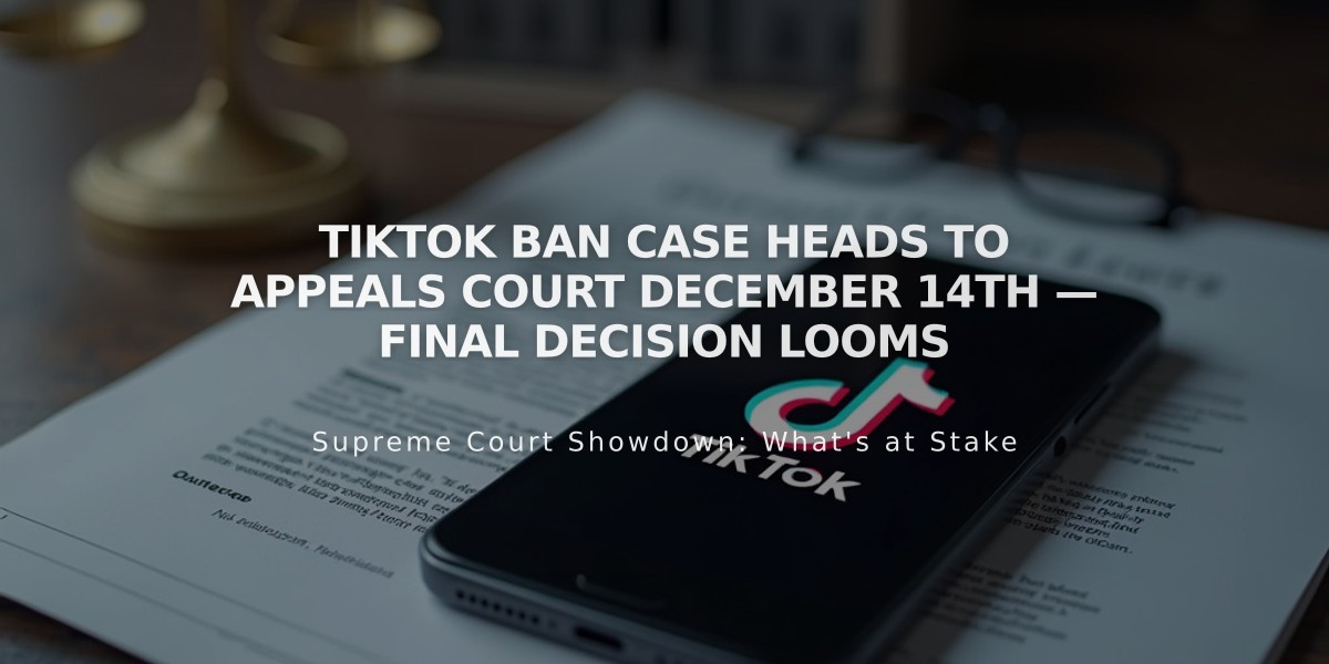 TikTok Ban Case Heads to Appeals Court December 14th — Final Decision Looms