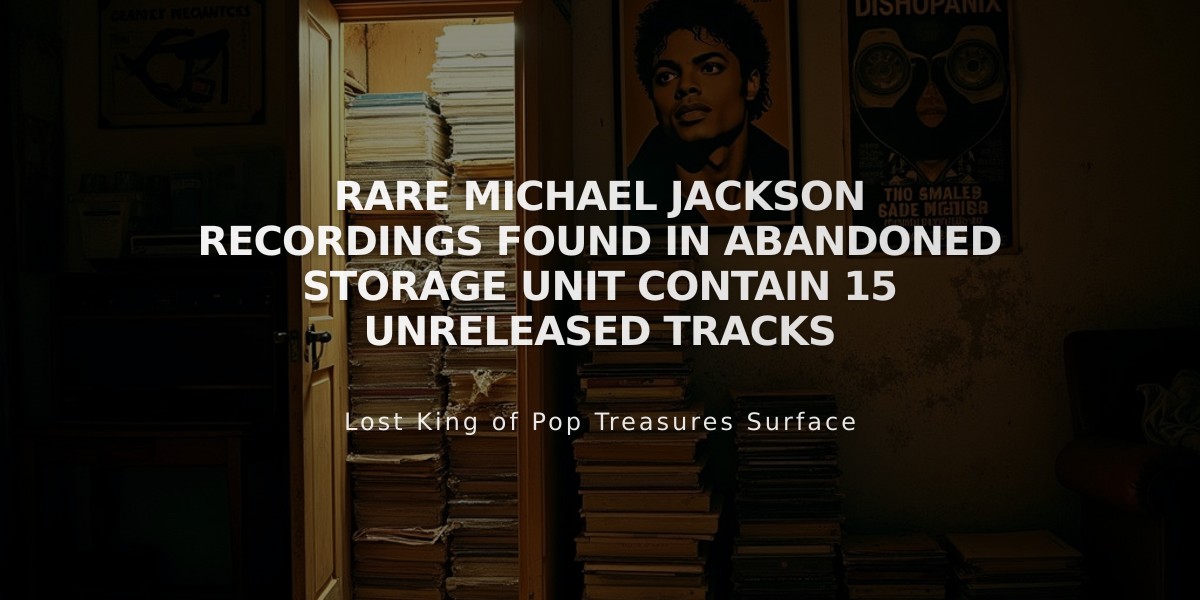 Rare Michael Jackson Recordings Found in Abandoned Storage Unit Contain 15 Unreleased Tracks