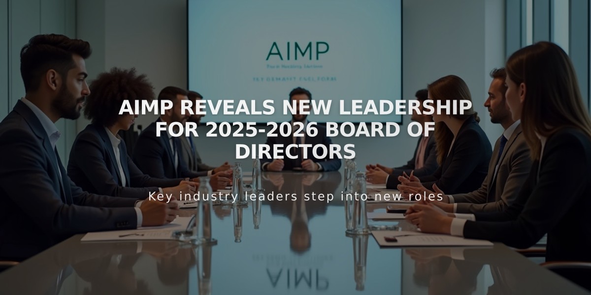 AIMP Reveals New Leadership for 2025-2026 Board of Directors