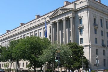 US Department of Justice building exterior