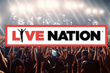 Live Nation logo on dark stage