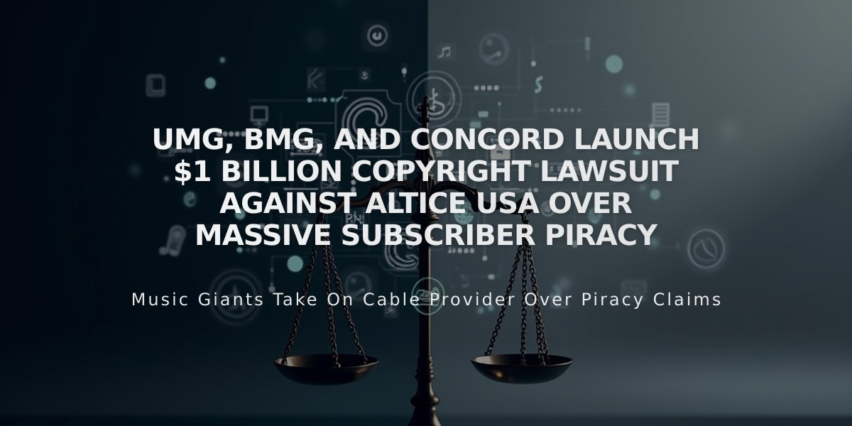 UMG, BMG, and Concord Launch $1 Billion Copyright Lawsuit Against Altice USA Over Massive Subscriber Piracy