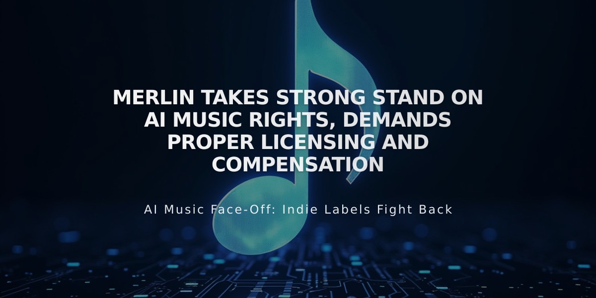 Merlin Takes Strong Stand on AI Music Rights, Demands Proper Licensing and Compensation