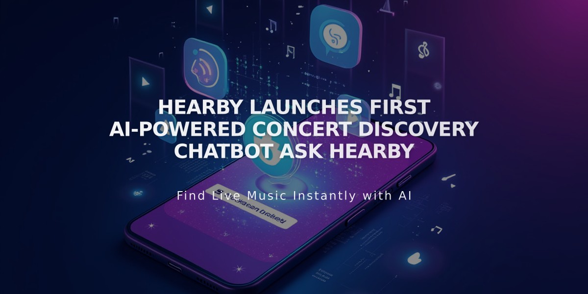 Hearby Launches First AI-Powered Concert Discovery Chatbot Ask Hearby