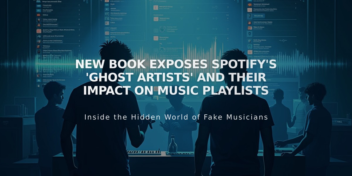 New Book Exposes Spotify's 'Ghost Artists' and Their Impact on Music Playlists