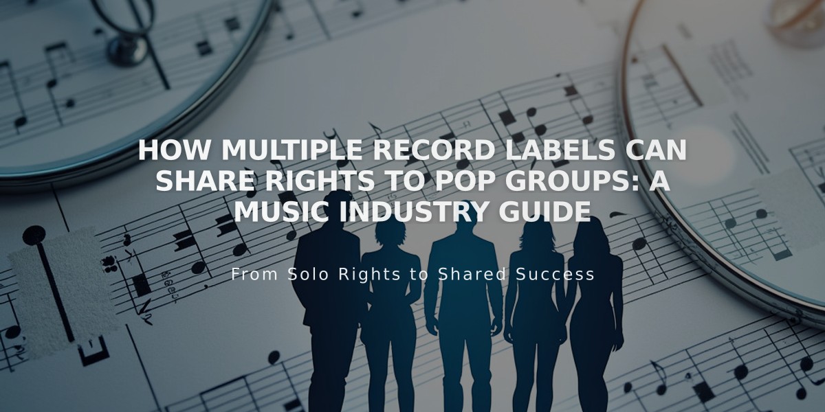 How Multiple Record Labels Can Share Rights to Pop Groups: A Music Industry Guide