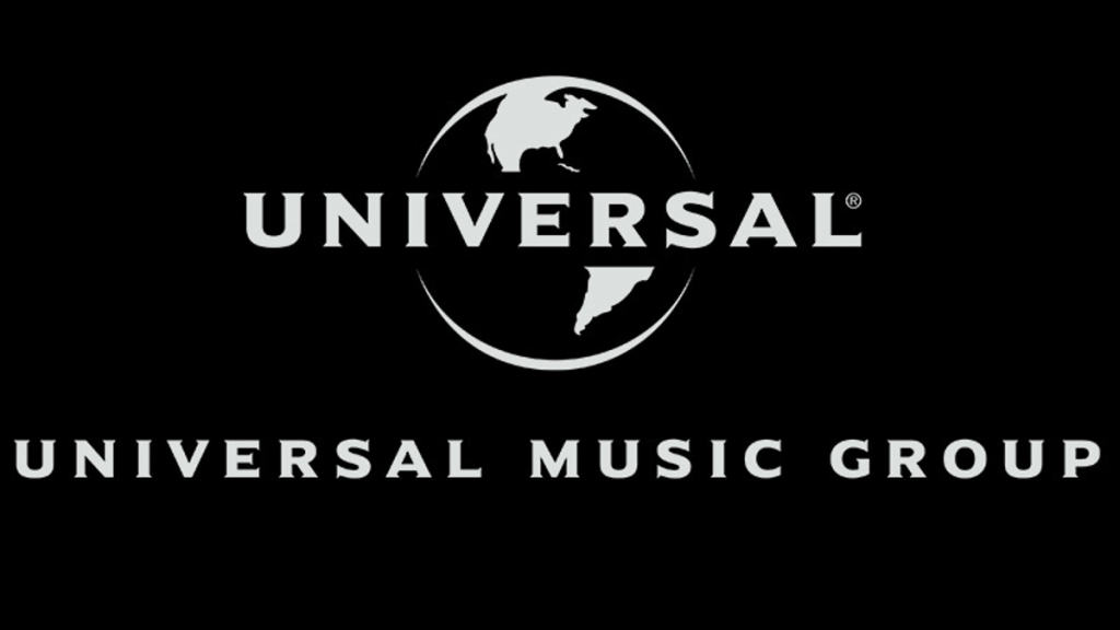 UMG white logo on black background