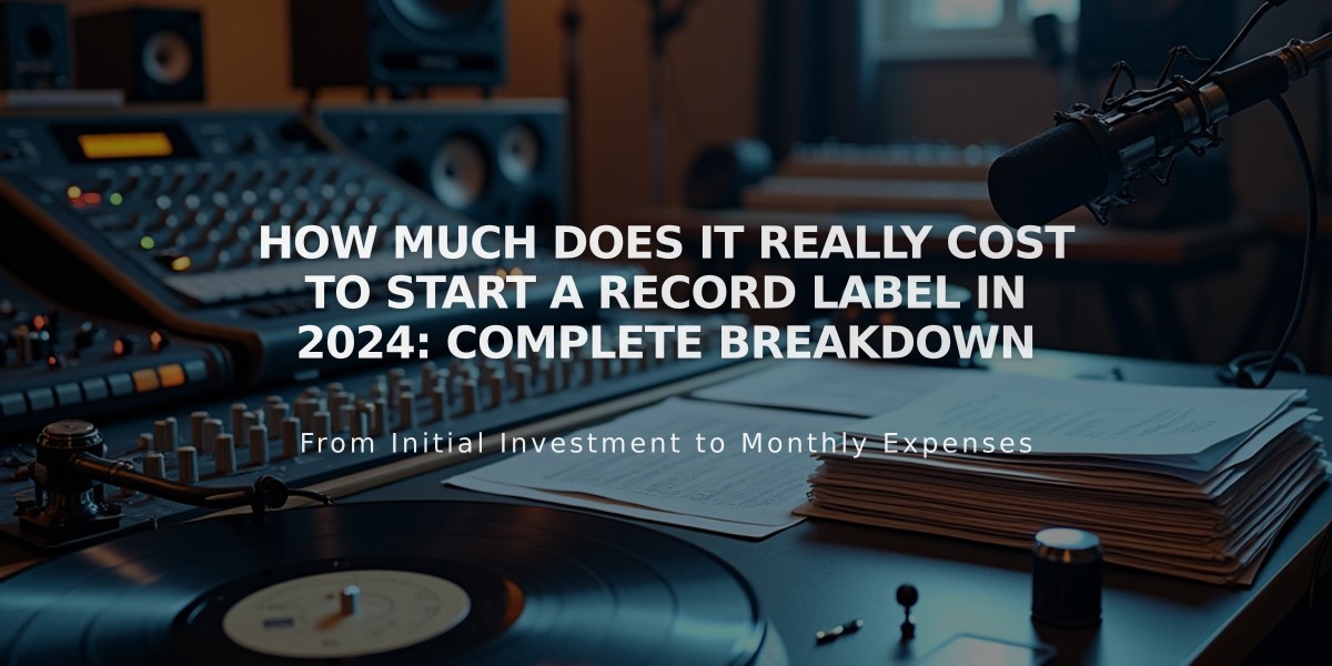 How Much Does It Really Cost to Start a Record Label in 2024: Complete Breakdown