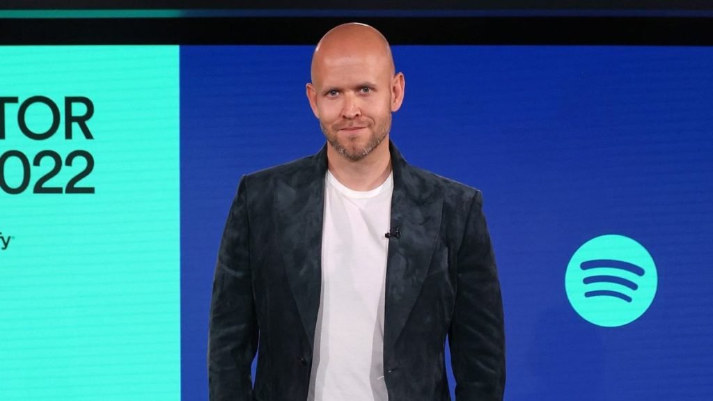 Daniel Ek speaking at Spotify event