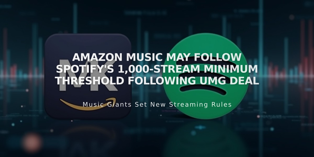 Amazon Music May Follow Spotify's 1,000-Stream Minimum Threshold Following UMG Deal