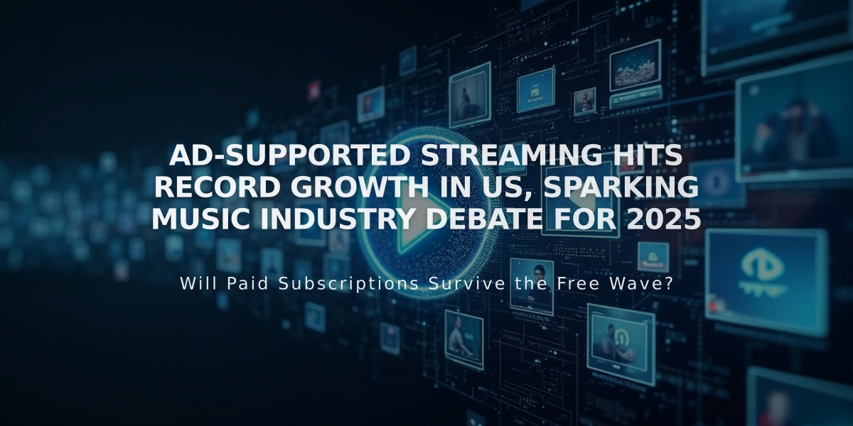 Ad-Supported Streaming Hits Record Growth in US, Sparking Music Industry Debate for 2025