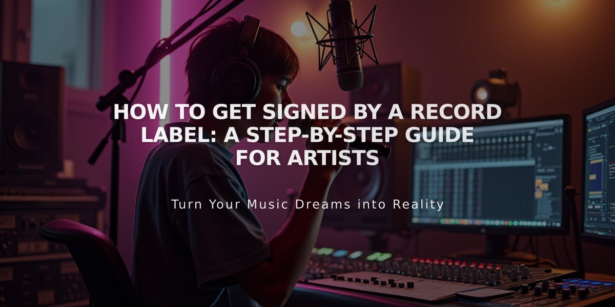 How to Get Signed by a Record Label: A Step-by-Step Guide for Artists