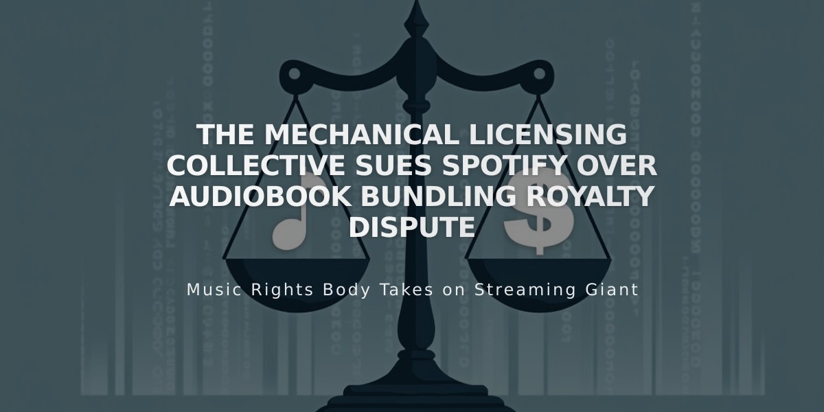 The Mechanical Licensing Collective Sues Spotify Over Audiobook Bundling Royalty Dispute