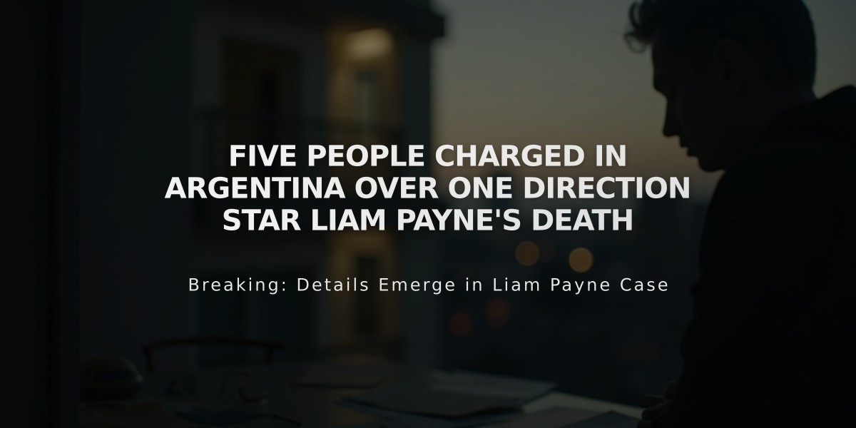 Five People Charged in Argentina Over One Direction Star Liam Payne's Death