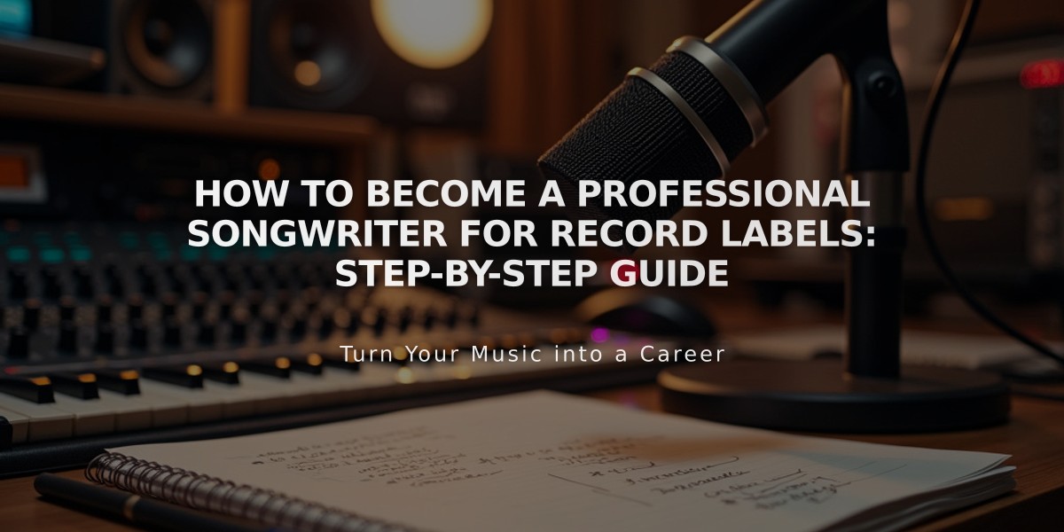 How to Become a Professional Songwriter for Record Labels: Step-by-Step Guide