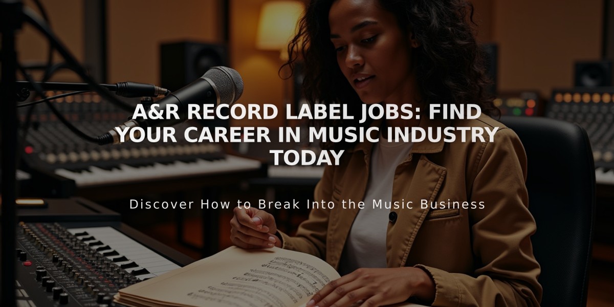 A&R Record Label Jobs: Find Your Career in Music Industry Today