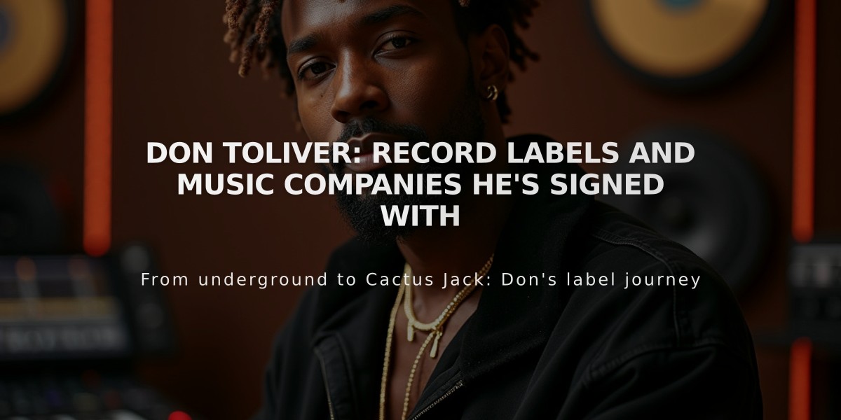 Don Toliver: Record Labels and Music Companies He's Signed With