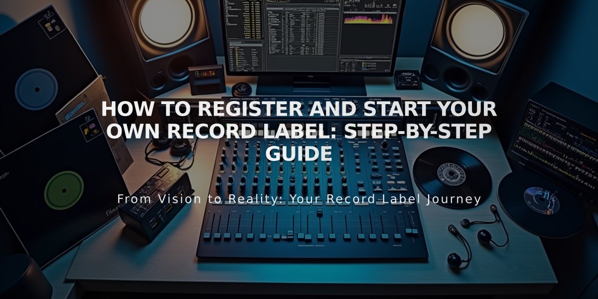 How to Register and Start Your Own Record Label: Step-by-Step Guide