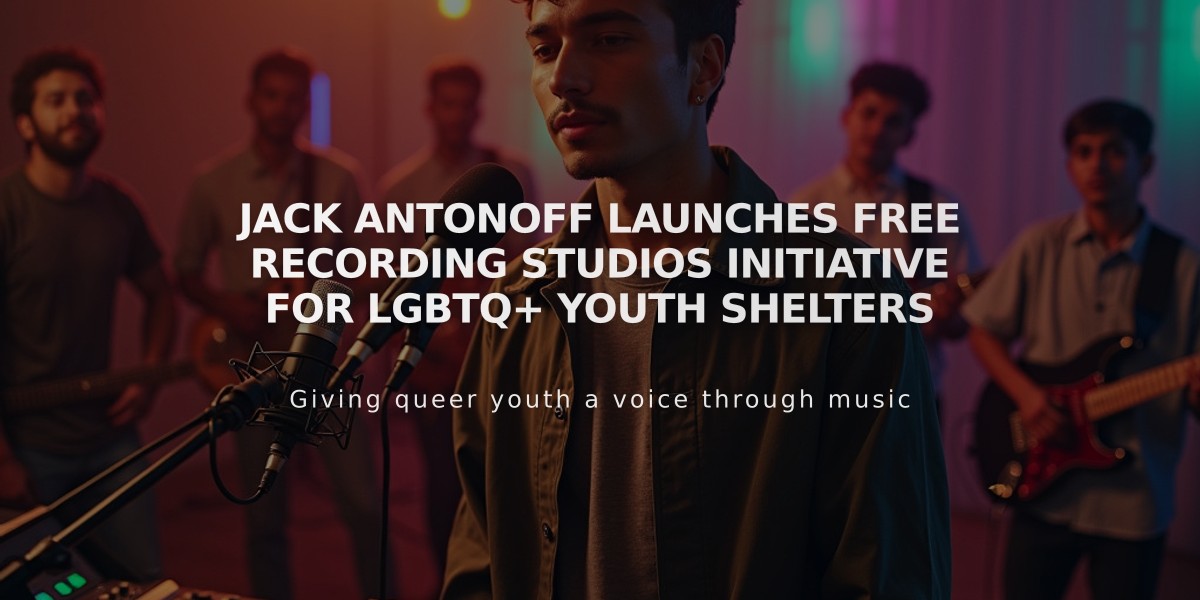 Jack Antonoff Launches Free Recording Studios Initiative for LGBTQ+ Youth Shelters