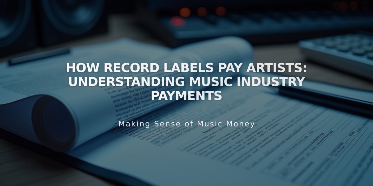 How Record Labels Pay Artists: Understanding Music Industry Payments