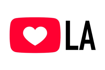 YouTube logo with Los Angeles text