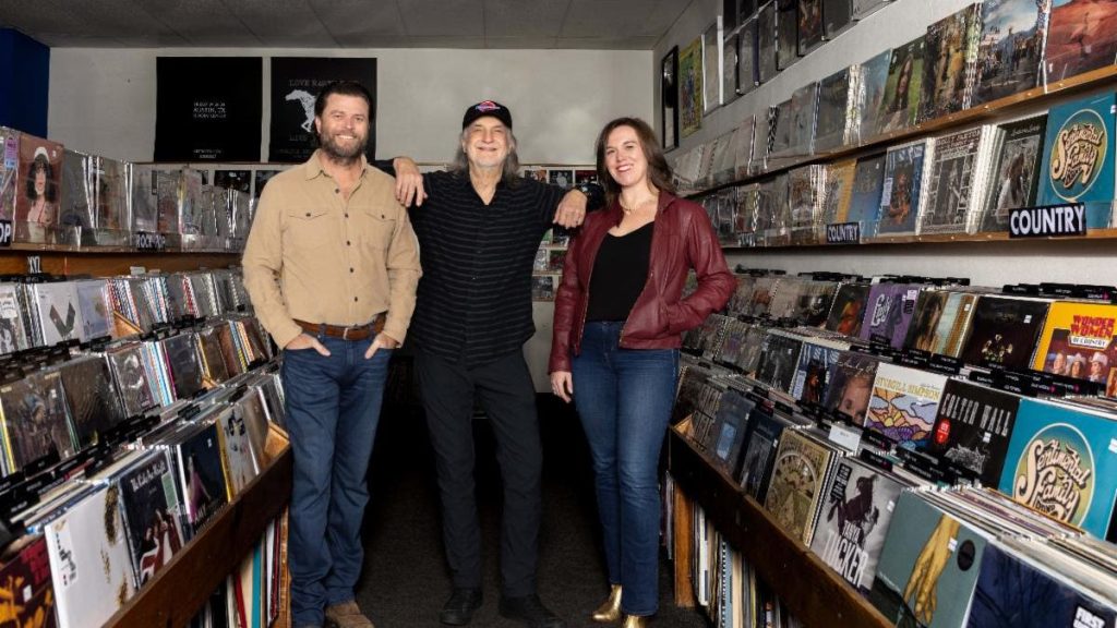 Customers browsing at Waterloo Records Austin