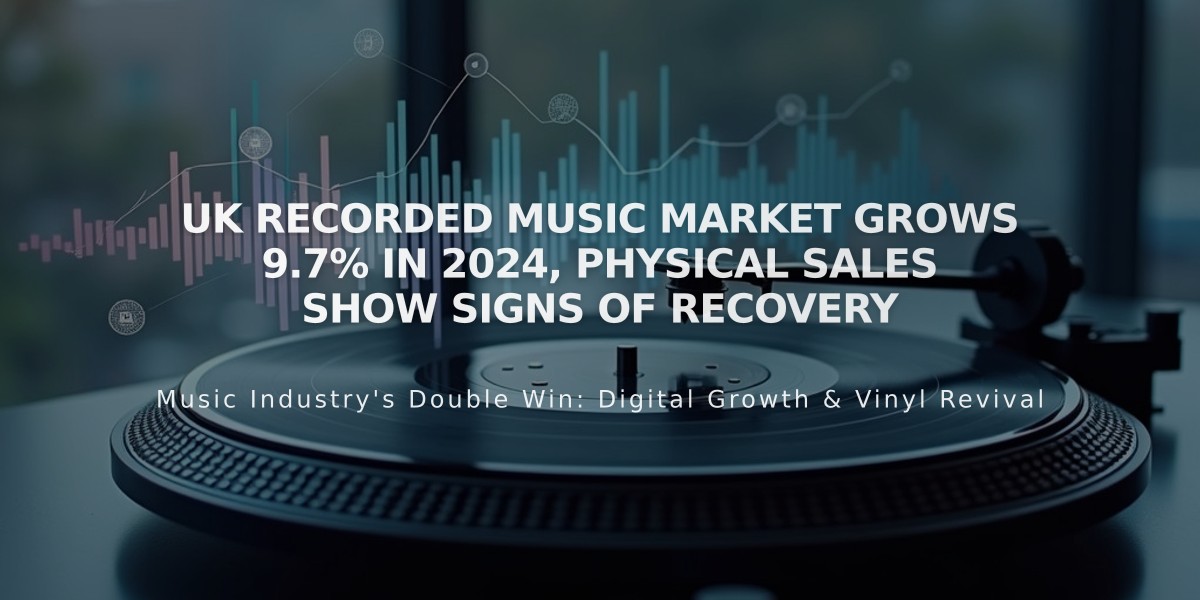 UK Recorded Music Market Grows 9.7% in 2024, Physical Sales Show Signs of Recovery