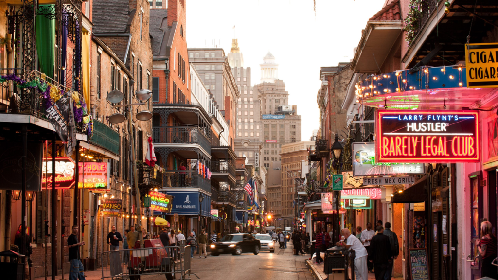 Musicians performing on Bourbon Street New Orleans