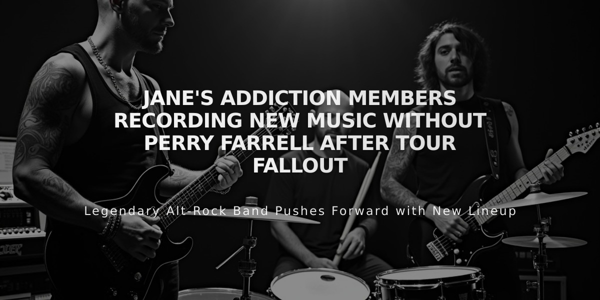 Jane's Addiction Members Recording New Music Without Perry Farrell After Tour Fallout