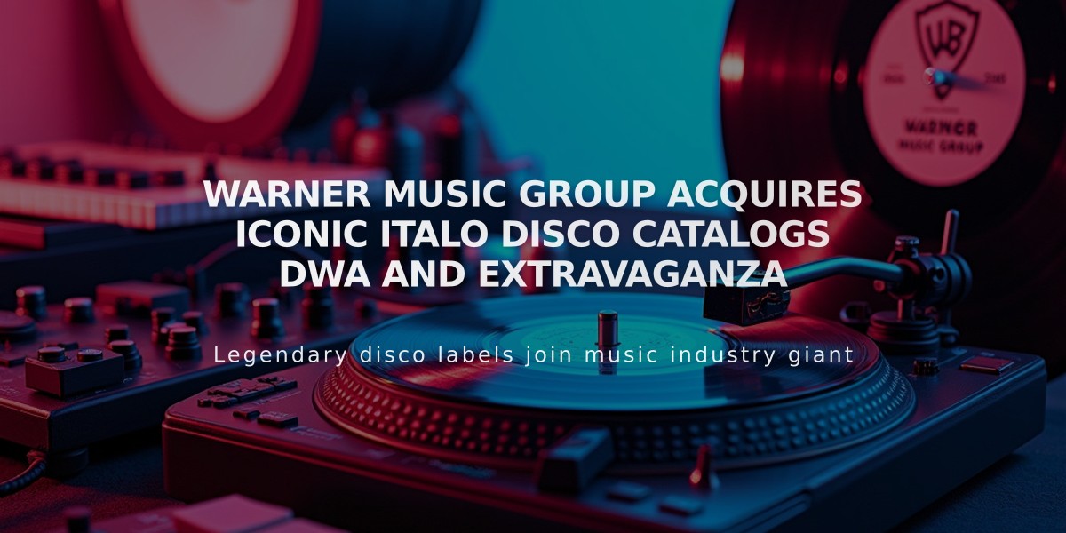 Warner Music Group Acquires Iconic Italo Disco Catalogs DWA and Extravaganza