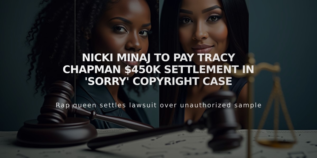 Nicki Minaj to Pay Tracy Chapman $450K Settlement in 'Sorry' Copyright Case