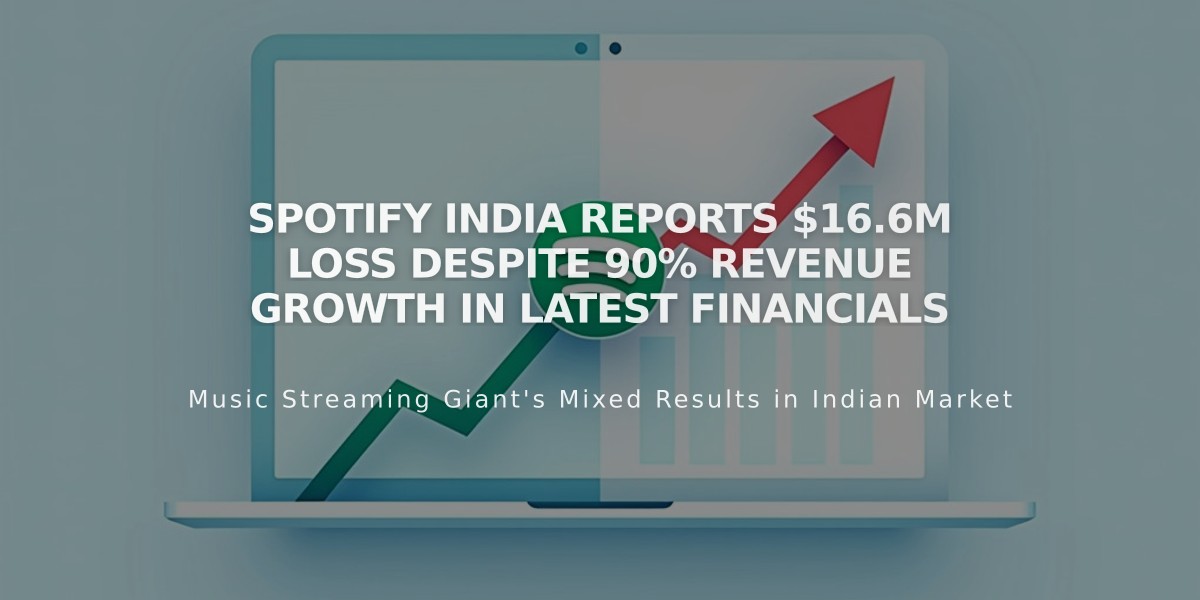 Spotify India Reports $16.6M Loss Despite 90% Revenue Growth in Latest Financials