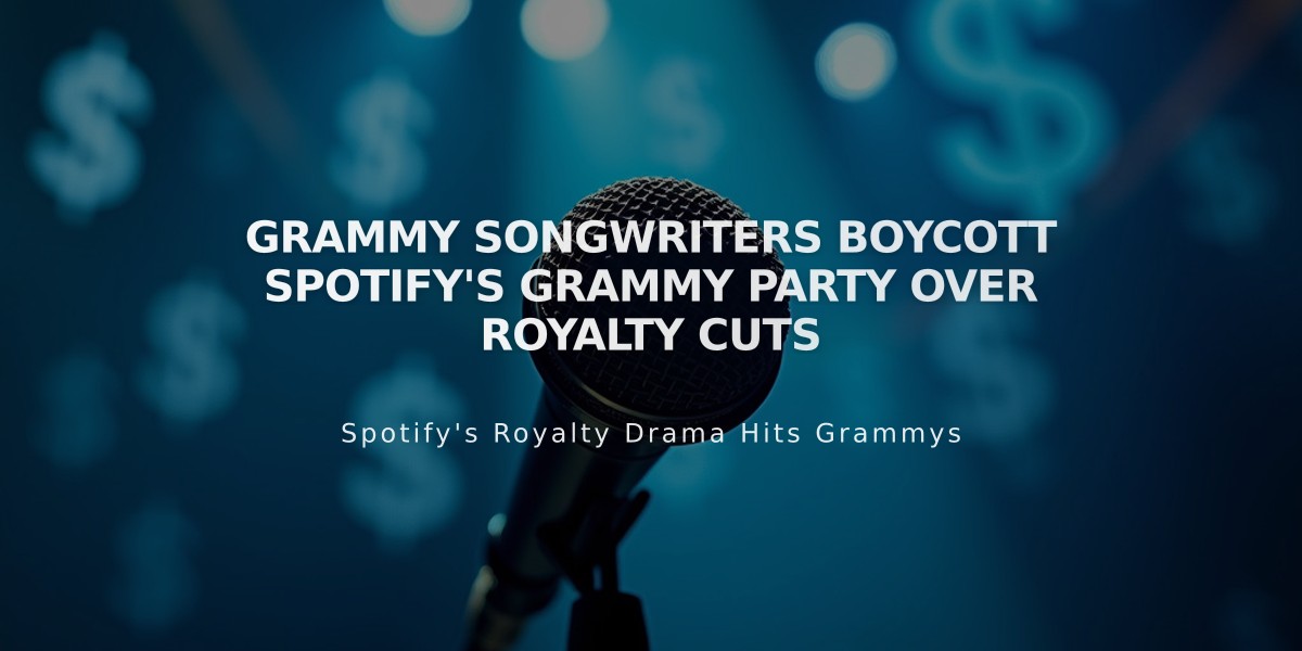 Grammy Songwriters Boycott Spotify's Grammy Party Over Royalty Cuts