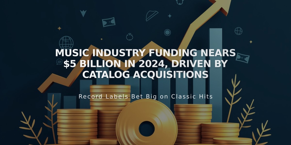 Music Industry Funding Nears $5 Billion in 2024, Driven by Catalog Acquisitions