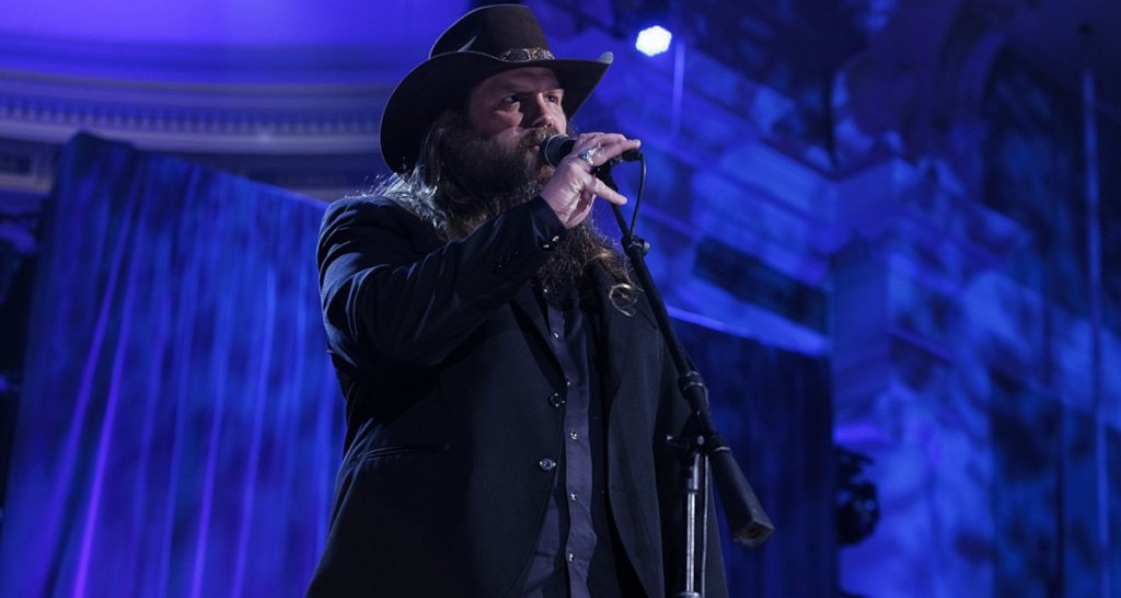 Chris Stapleton performing on stage